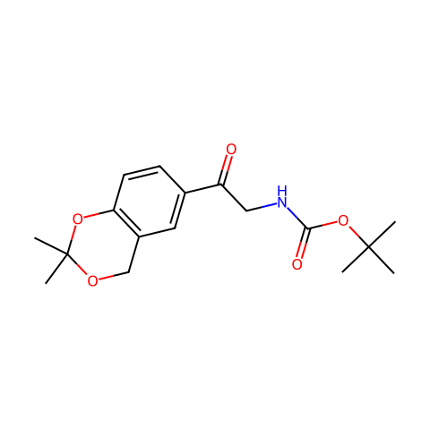 Carbamic acid, [2-(2,2-dimethyl-4H-1,3-benzodioxin-6-yl)-2-oxoethyl]-, 1,1-dimethylethyl ester结构图