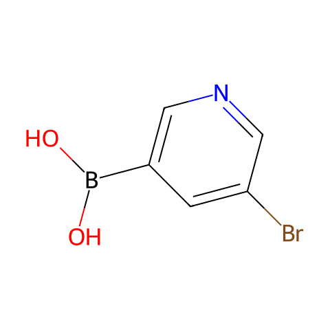 5-溴吡啶-3-硼酸（含有不等量酸酐）结构图