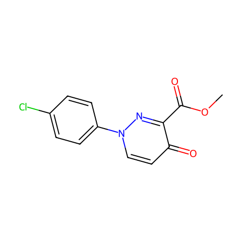 METHYL 1-(4-CHLOROPHENYL)-4-OXO-1,4-DIHYDRO-3-PYRIDAZINECARBOXYLATE结构图