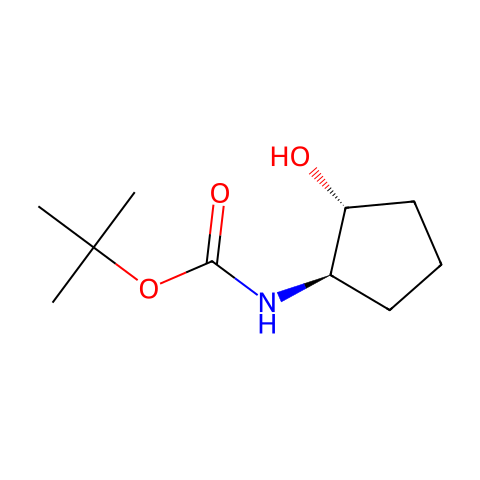 (1R,2R)-反式-N-Boc-2-氨基环戊醇结构图