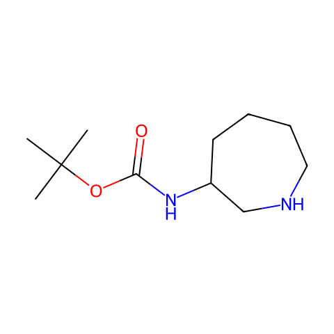 氨基甲酸,N-(六氢-1H-氮杂环庚烯-3-基)-,1,1-二甲基乙基酯结构图