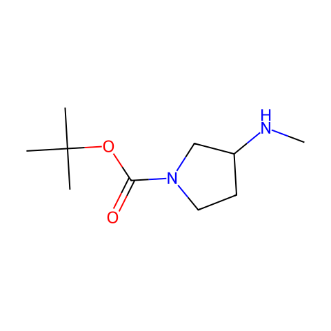 1-Boc-3-甲基氨基吡咯烷结构图