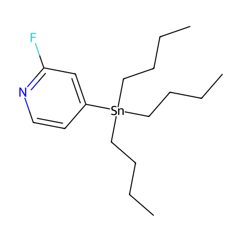 2-氟-4-(三正丁基锡)吡啶结构图