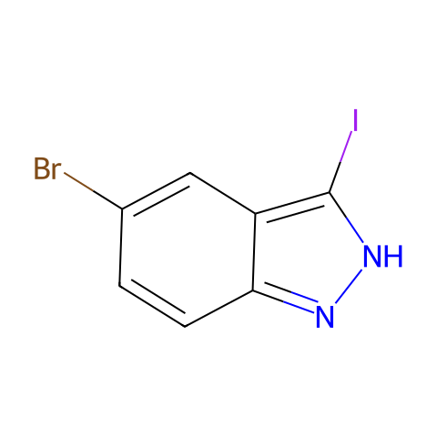 5-BROMO-3-IODO (1H)INDAZOLE结构图