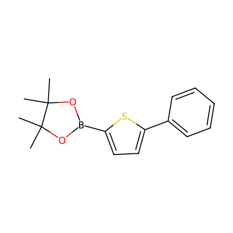 5-苯基噻吩-2-硼酸频哪醇酯结构图