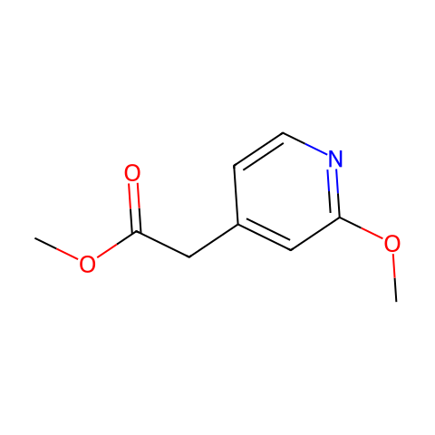 Methyl 2-(2-methoxypyridin-4-yl)acetate结构图