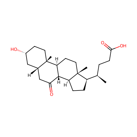 3α-羟基-7-氧代-5β-胆烷酸结构图