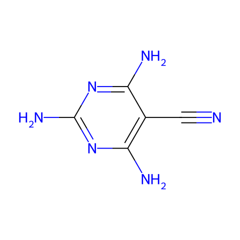 2,4,6-Triamino-5-pyrimidinecarbonitrile结构图