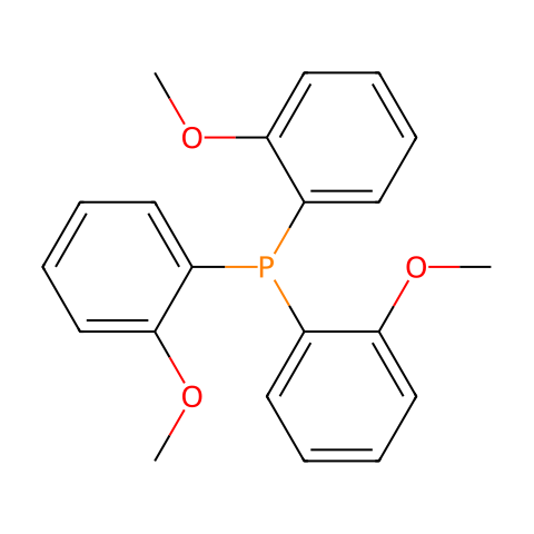 三(邻甲氧基苯基)膦结构图