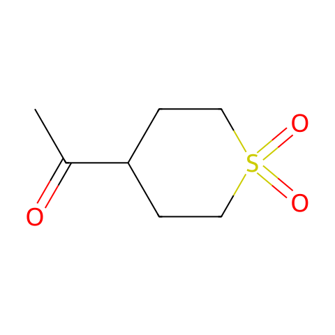 4-acetyl-1λ⁶-thiane-1,1-dione结构图