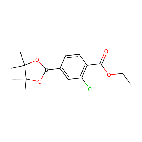 4-ETHOXYCARBONYL-3-CHLOROPHENYLBORONIC ACID, PINACOL ESTER结构图