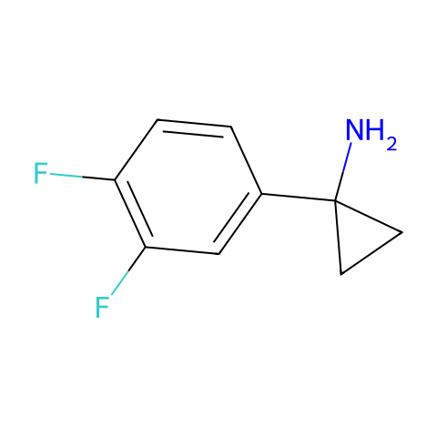Cyclopropanamine, 1-(3,4-difluorophenyl)-结构图