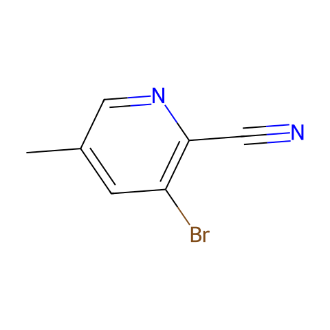 3-溴-5-甲基-吡啶-2-甲腈结构图