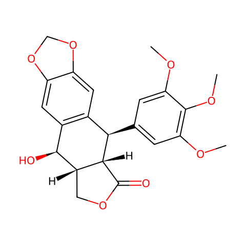 苦鬼臼毒素 分子结构图