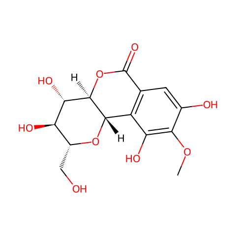 岩白菜素结构图