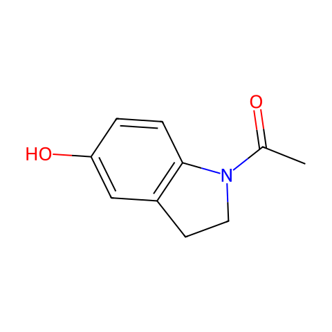 1-(5-羟基-1-吲哚啉)乙酮结构图