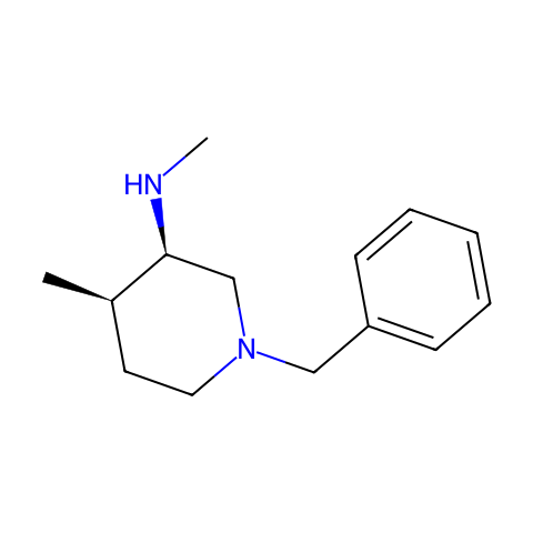 顺式1-苄基-4-甲基-3-甲氨基-哌啶结构图