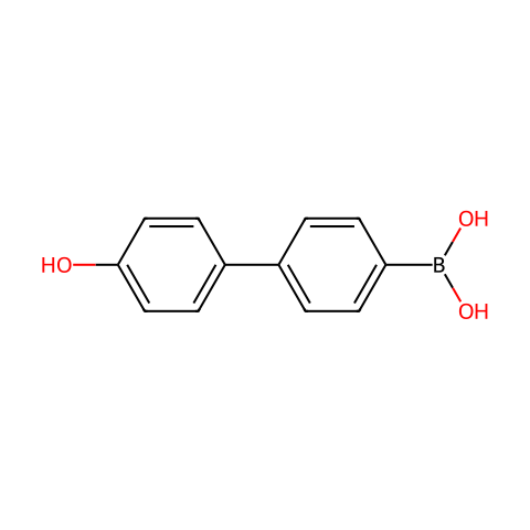 (4'-羟基-[1,1'-联苯]-4-基)硼酸（含不等量酸酐）结构图