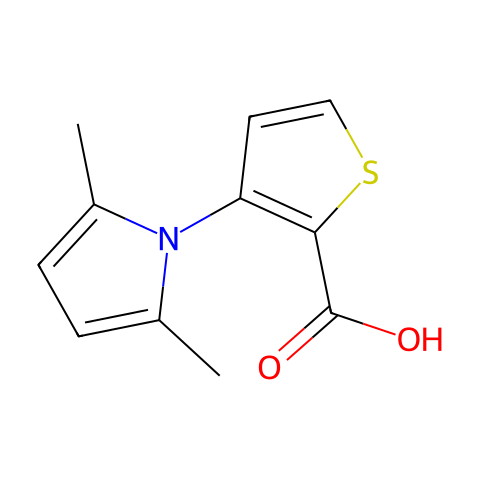 3-（2,5-二甲基-1H-吡咯-1-基）噻吩-2-羧酸结构图