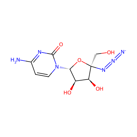 4'-叠氮基胞嘧啶核苷(R-1479)结构图