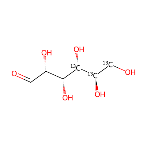 D-[4,5,6-13C3]GLUCOSE结构图
