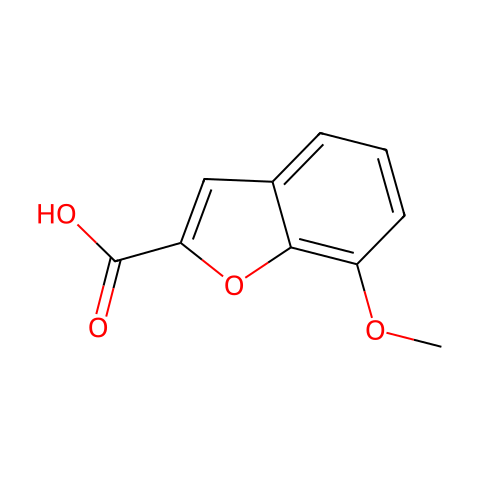 7-甲氧基苯并呋喃-2-甲酸结构图