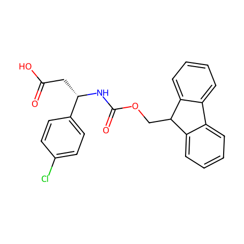 (S)-3-(4-氯苯基)-3-(Fmoc-氨基)丙酸结构图