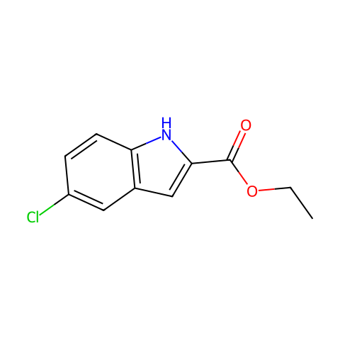 5-氯吲哚-2-羧酸乙酯结构图