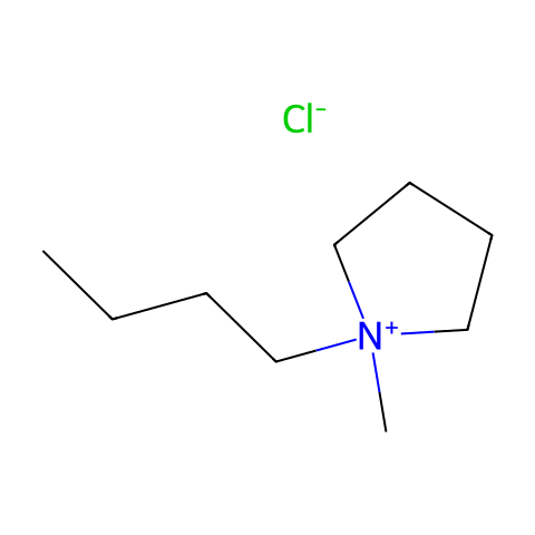 1-丁基-1-甲基吡咯烷氯化物结构图