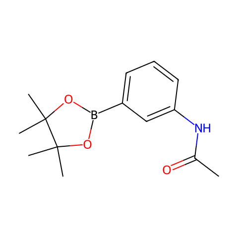 3-乙酰胺基苯硼酸频哪醇酯结构图