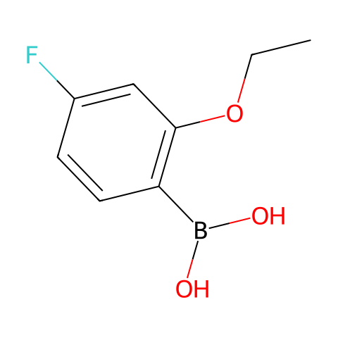 2-乙氧基-4-氟苯硼酸(含有不等量酸酐)结构图