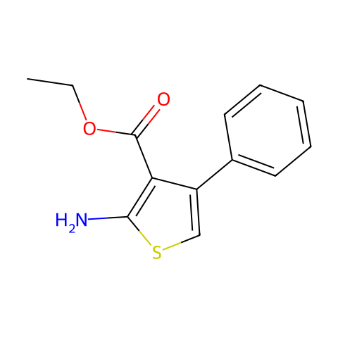 2-氨基-4-苯基噻吩-3-羧酸乙酯结构图