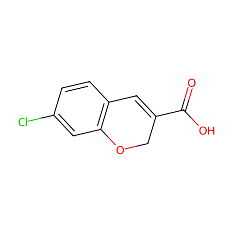 7-氯-2H-苯并吡喃-3-羧酸结构图