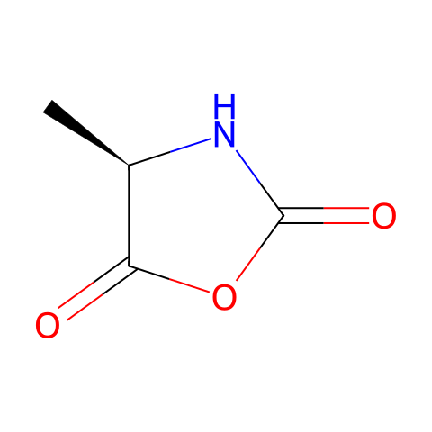 D-丙氨酸-N-羧基-环内酸酐结构图