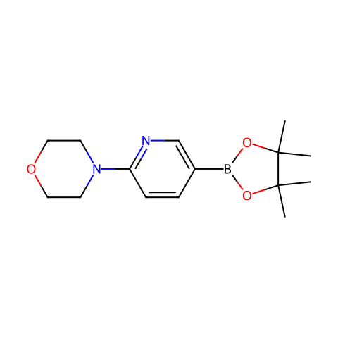 6-(4-吗啉基)吡啶-3-硼酸频哪醇酯(含有数量不等的酸酐)结构图