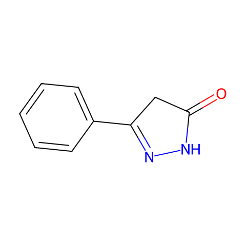 3-苯基-2-吡唑啉-5-酮结构图