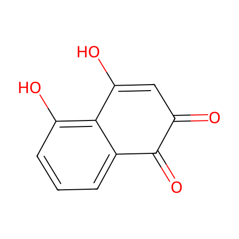 2,5-二羟基萘-1,4-二酮结构图