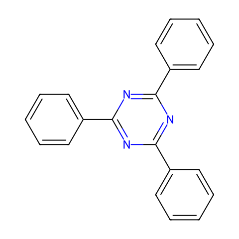 2,4,6-三苯基-1,3,5-三嗪结构图