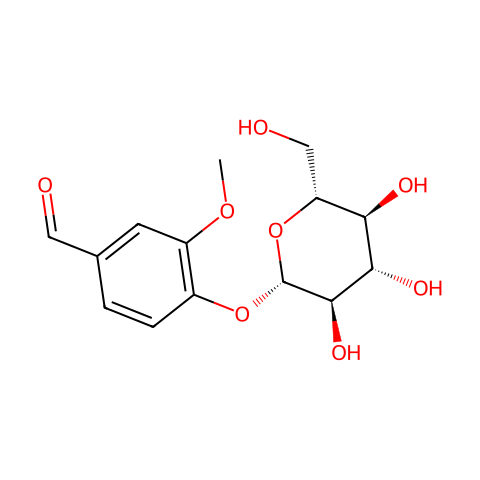 Vanillin 4-O-β-D-Glucoside结构图