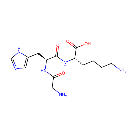 甘氨酰-L-组氨酰-L-赖氨酸结构图