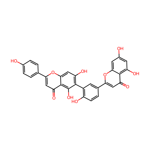 Robustaflavone 分子结构图