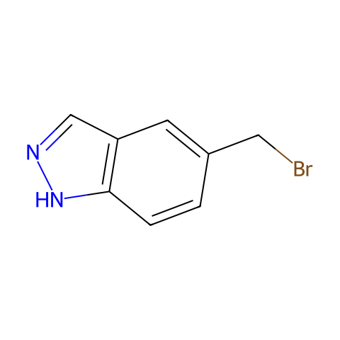 5-(溴甲基)-1H-吲唑氢溴酸盐结构图