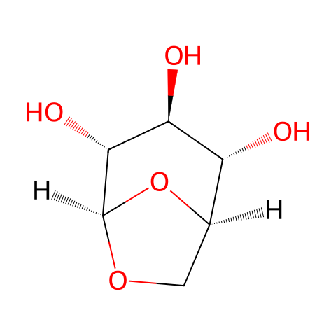 1,6-脱水-β-D-葡萄糖结构图