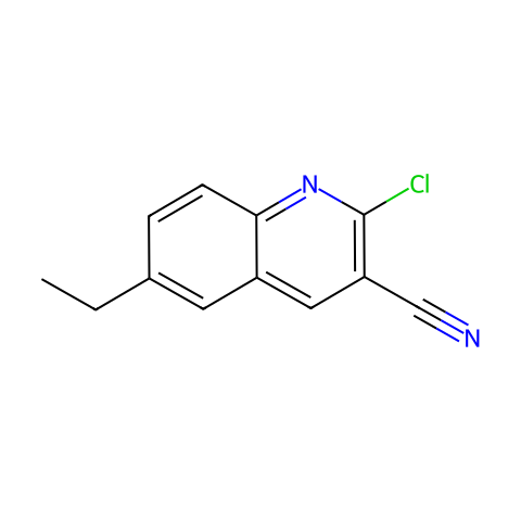 2-氯-6-乙基喹啉-3-腈结构图