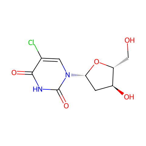 5-氯-2-脱氧尿嘧啶核苷结构图