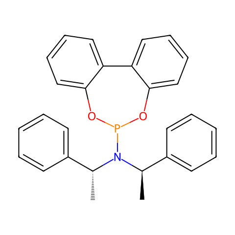 N,N-双-[(R)-1-苯基乙基]二苯并[d,f][1,3,2]二氧杂膦-6-胺结构图