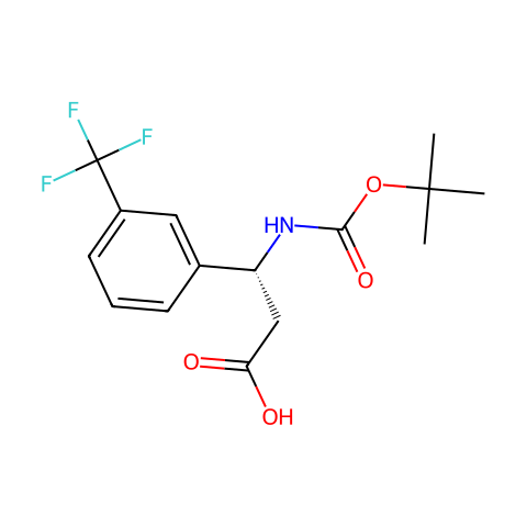 (R)-Boc-3-(trifluoromethyl)-β-Phe-OH结构图