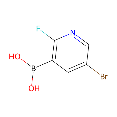 2-氟-5-溴吡啶-3-硼酸结构图
