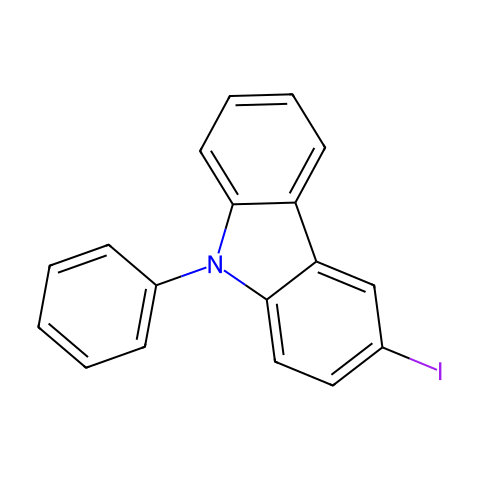 3-碘-9苯基咔唑结构图