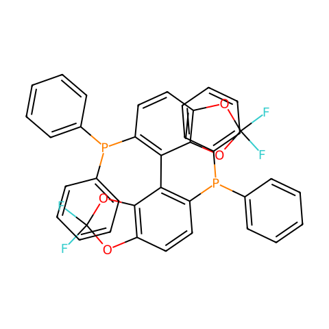 1,1'-[(4S)-2,2,2-',2'-四氟[4,4'-联-1,3-苯并二氧杂环戊]-5,5'-二基]双[1,1-二苯基膦]结构图